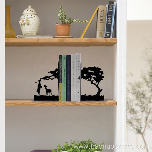 Creative home desktop bookcase study office iron bookend